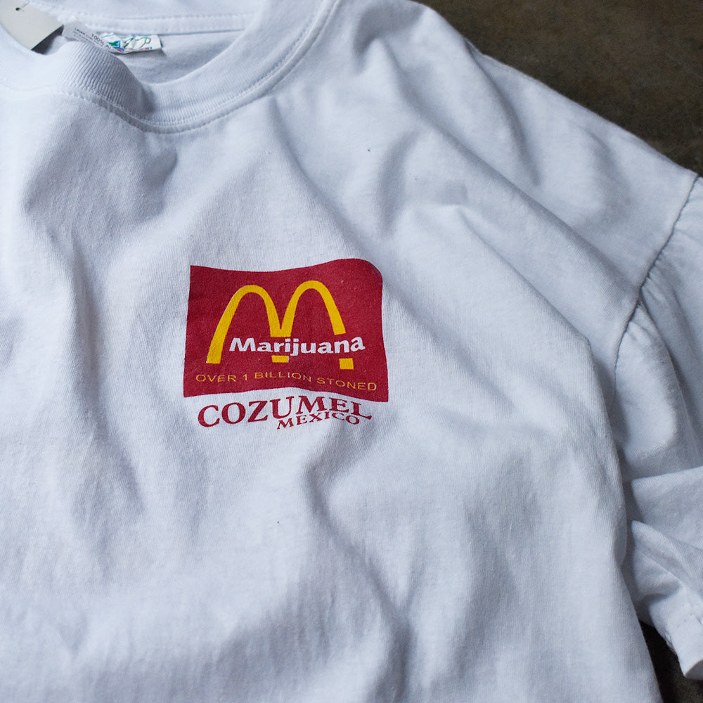 Y2K “Marijuana“ マクドナルドパロディ！ Tシャツ 240430H