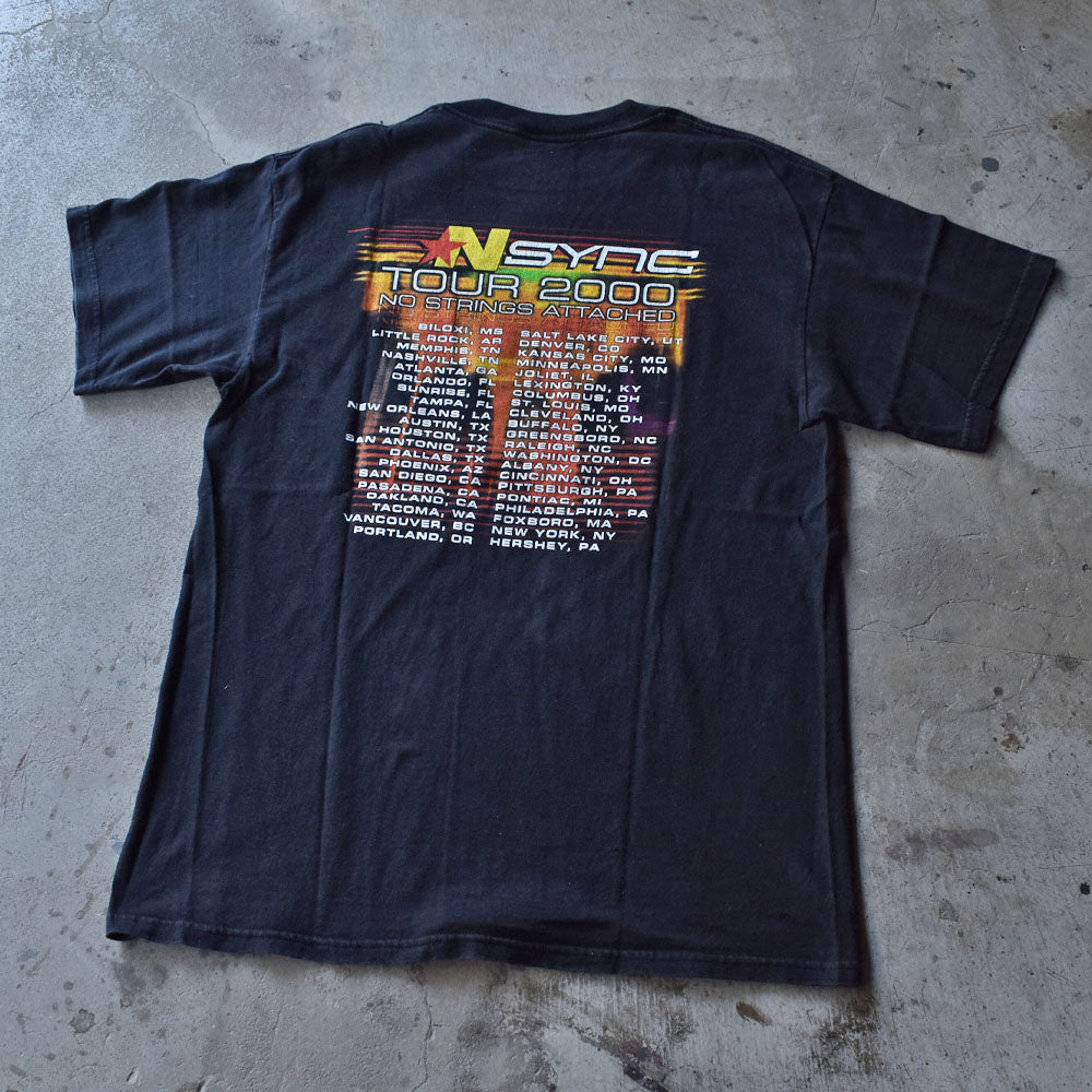 Y2K　NSYNC/イン・シンク "No Strings Attached Tour 2000" バンド Tシャツ　230715