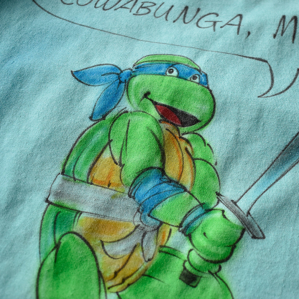80's～ “Teenage Mutant Ninja Turtles” エアブラシ！ 海外アニメ キャラ Tシャツ USA製 250807H