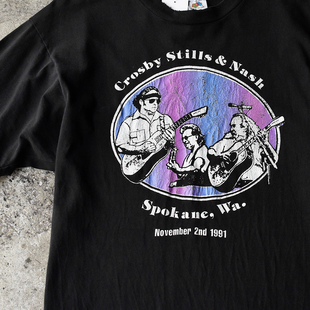 90's Crosby Stills ＆Nash “Spokane,Wa.1991” Tシャツ 250526H