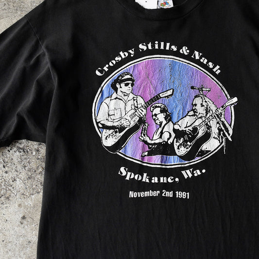 90's Crosby Stills ＆Nash “Spokane,Wa.1991” Tシャツ 250526H