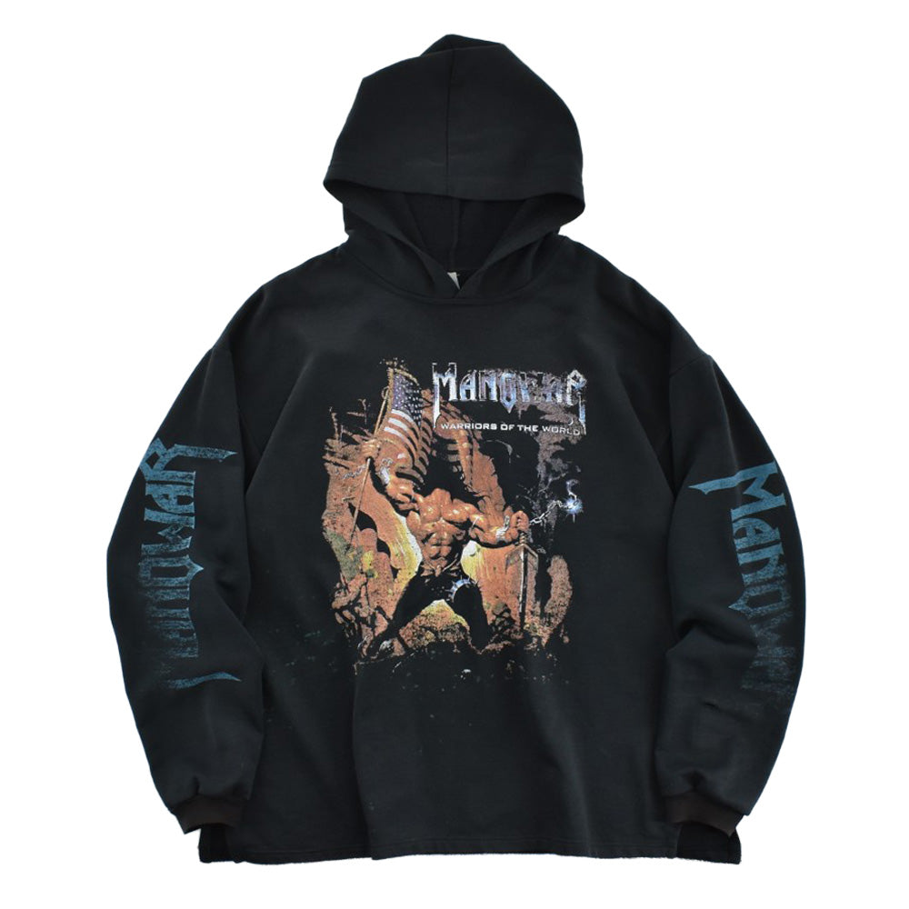 Y2K MANOWAR "WARRIORS OF THE WORLD" スウェット ロックフーディー 260403H