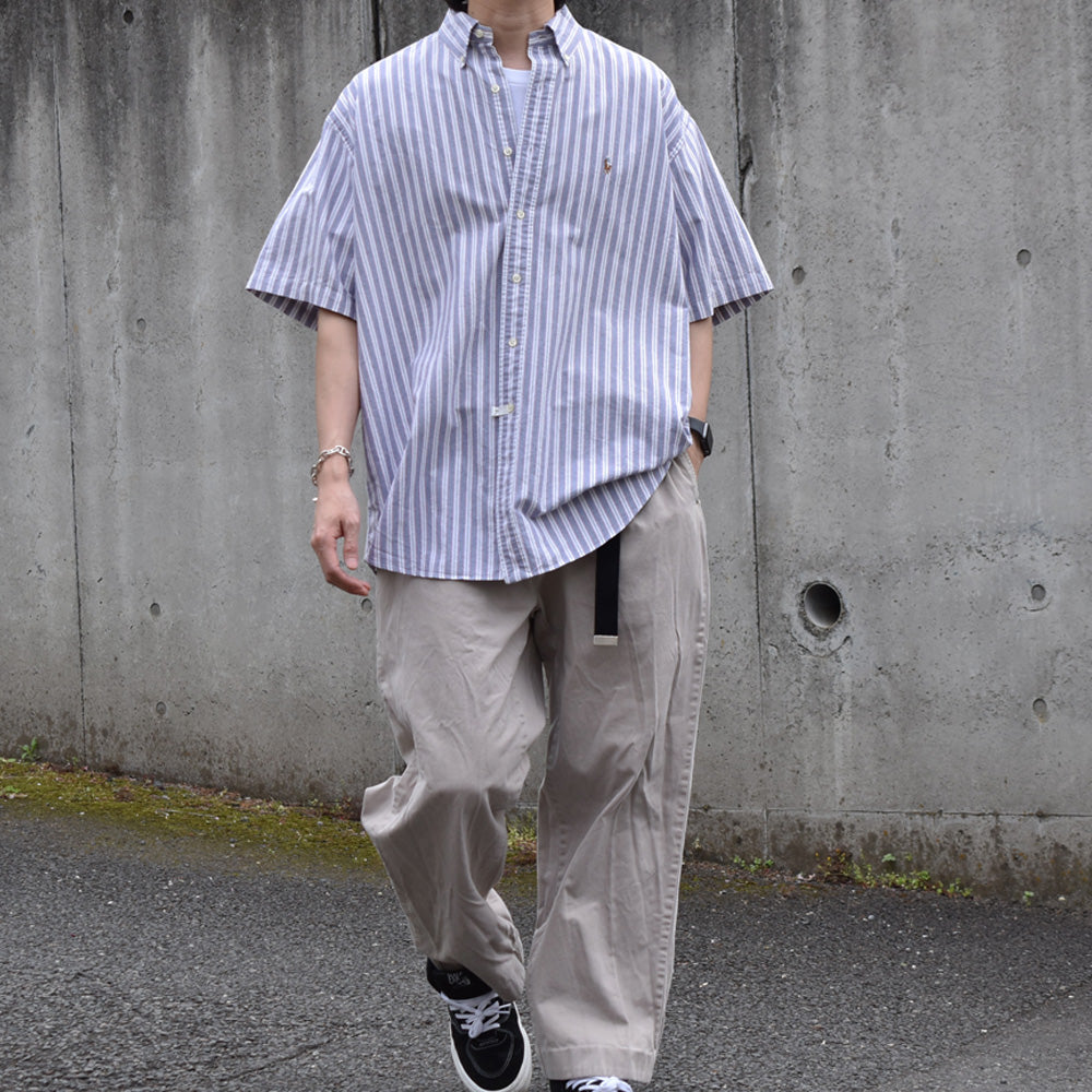 90's Ralph Lauren “BLAKE” ストライプ 半袖 ボタンダウンシャツ 240429 S2095