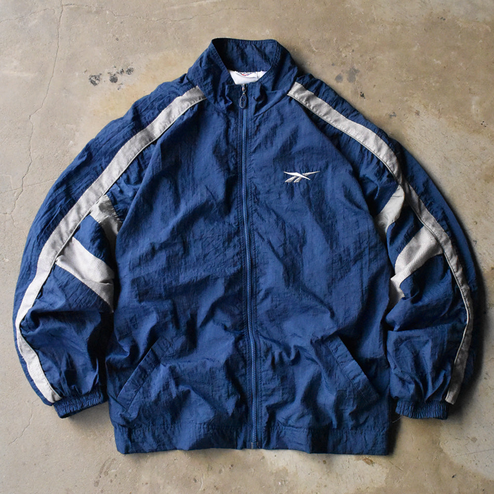 90’s Reebok バックロゴ刺繍 ナイロン トラックジャケット 240604