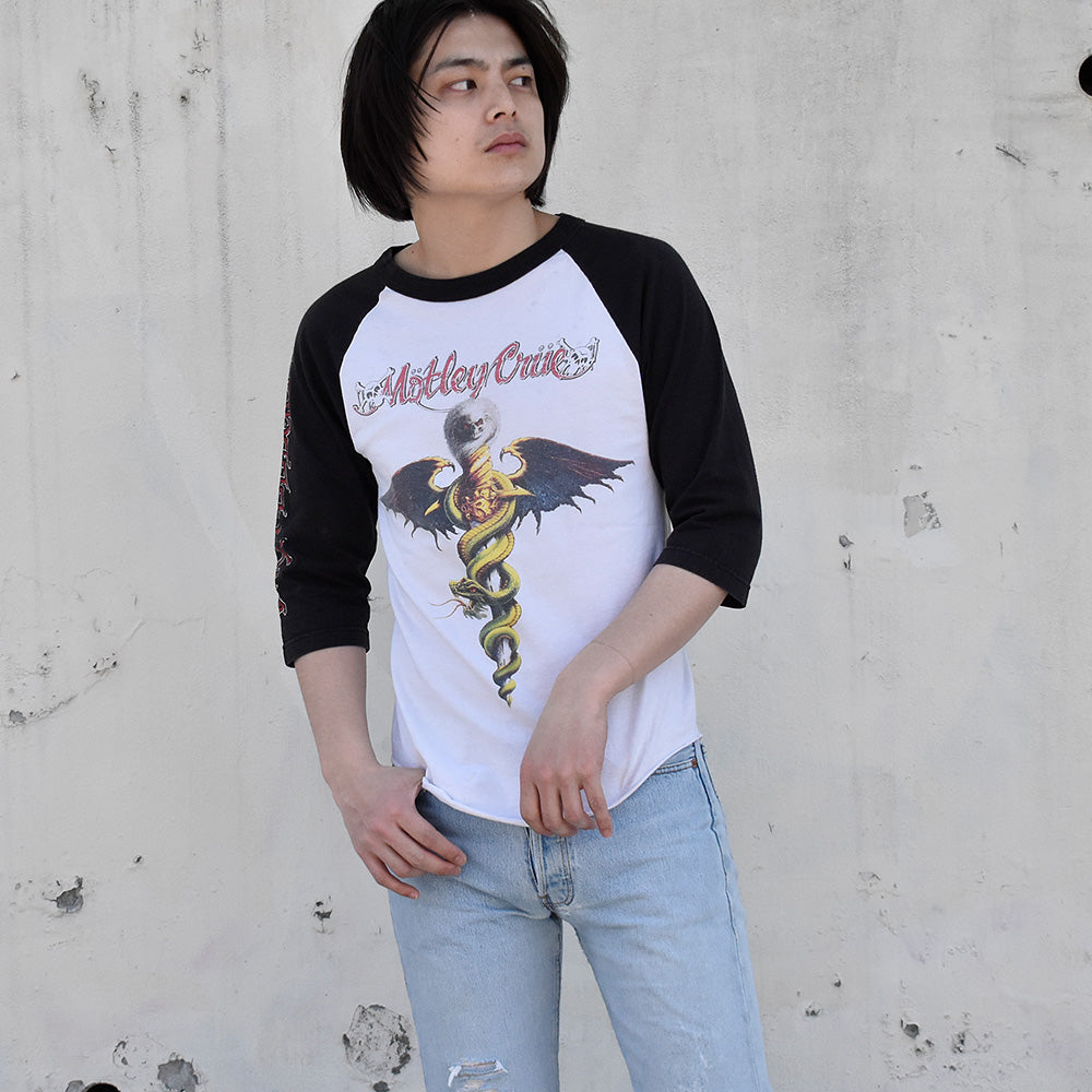 80's Mötley Crüe “Dr.Feelgood” ラグランスリーブTシャツ 240421H