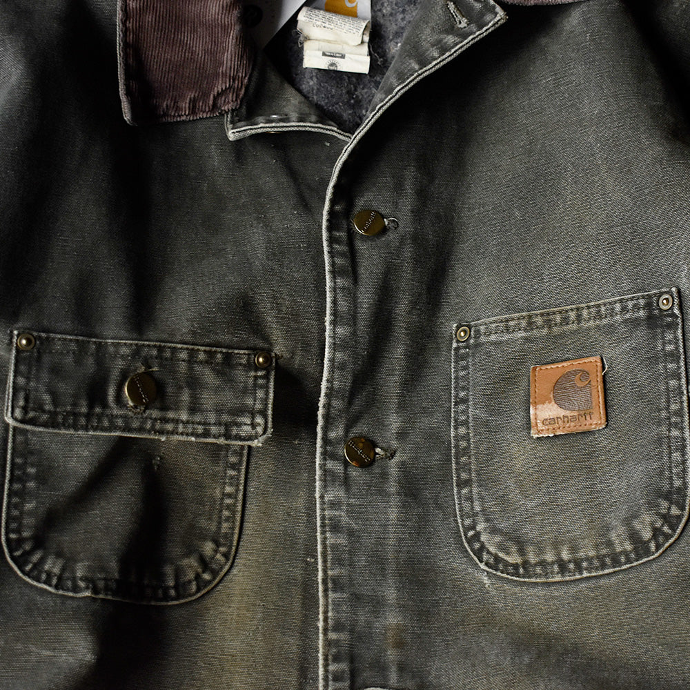 Y2K ダメージ！ Carhartt ダック チョアコート ブランケットライナー USA製 231229H