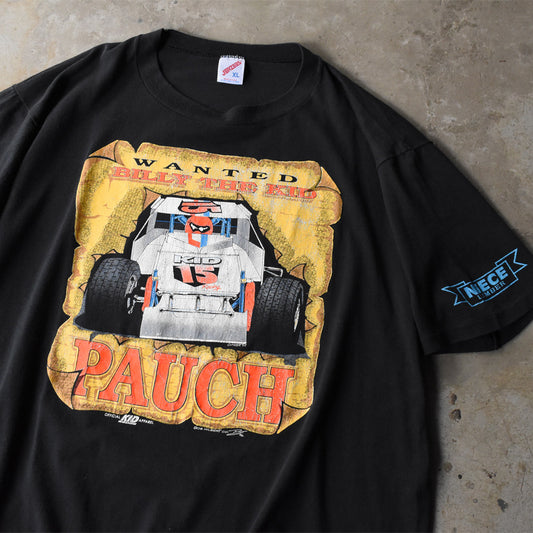 90’s JERZEES “BILLY THE KID PAUCH” 両面プリント レーシング Tシャツ 250507