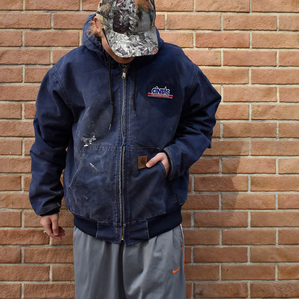 Y2K ペンキ！ Carhartt アクティブパーカー キルティングライナー 240111H