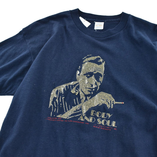 80's "BODY AND SOUL" Humphrey Bogart ムービーTシャツ 260421H
