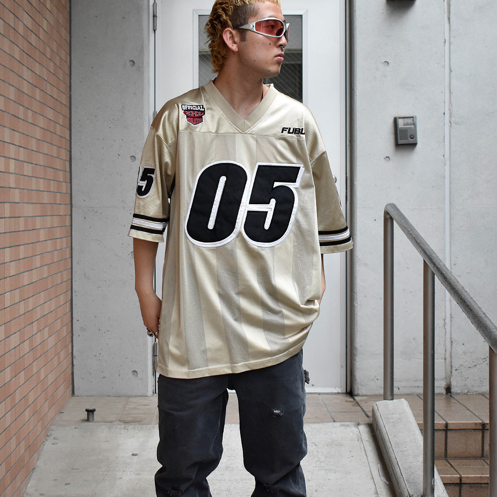 Y2K FUBU ホッケーシャツ シャンパンゴールドカラー USA製 250611H