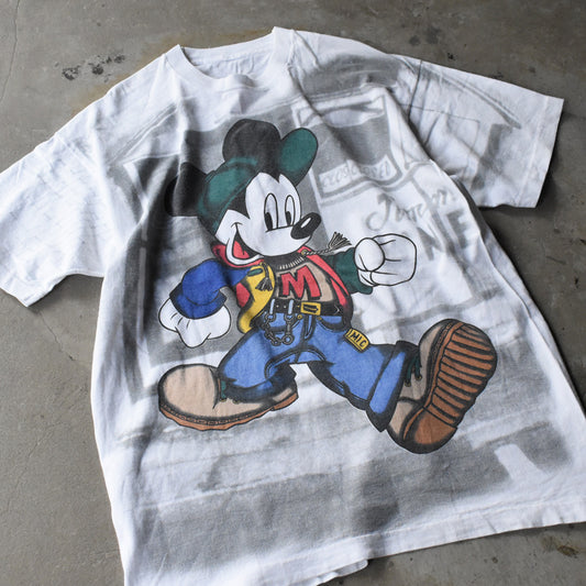 90’s Disney ”MICKEY” AOP！ キャラ Tシャツ 240815