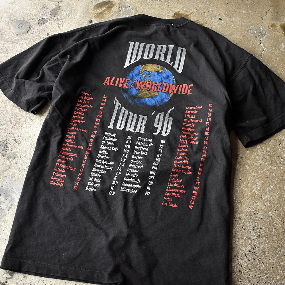 90's KISS “Alive/Worldwide” Tour 1996 ロック Tシャツ 250721H