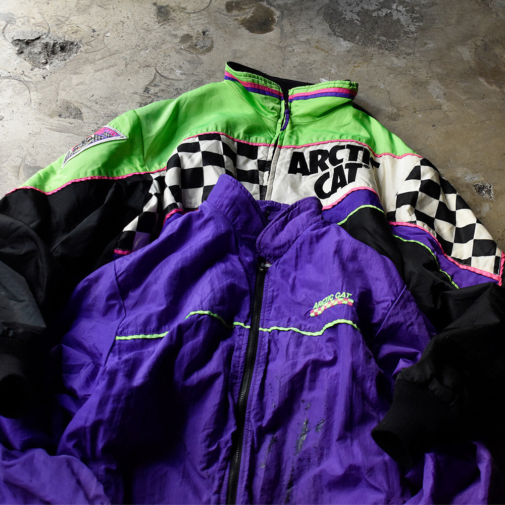 ARCTICWEAR ナイロン レーシングジャケット ライナー付き 1990年 ネオングリーン USA製 ヴィンテージ