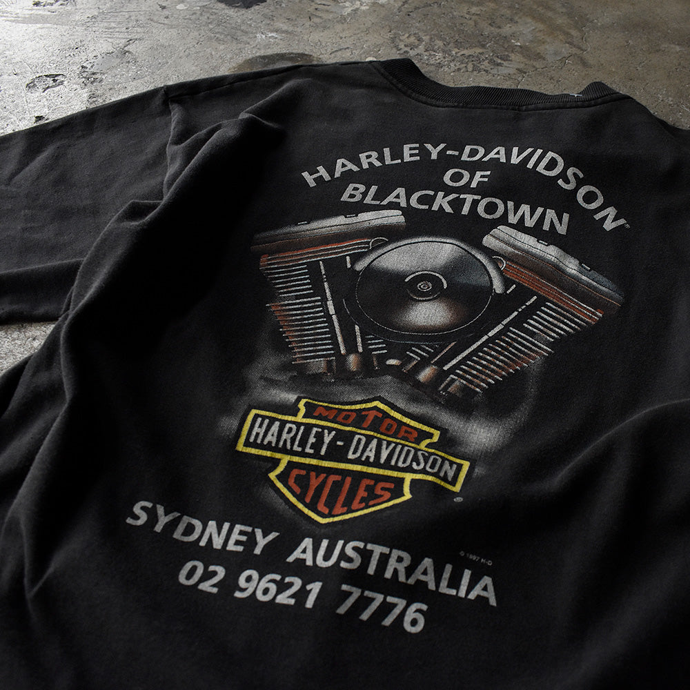 90's　Harley-Davidson/ハーレー・ダビッドソン　"オーストラリア カンガルー"  Tee　230906H