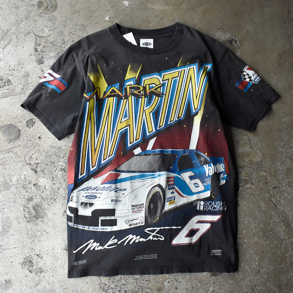 マーク・マーティン Ford Thunderbird レーシングTシャツ 2000年代初頭 ブラック 古着
