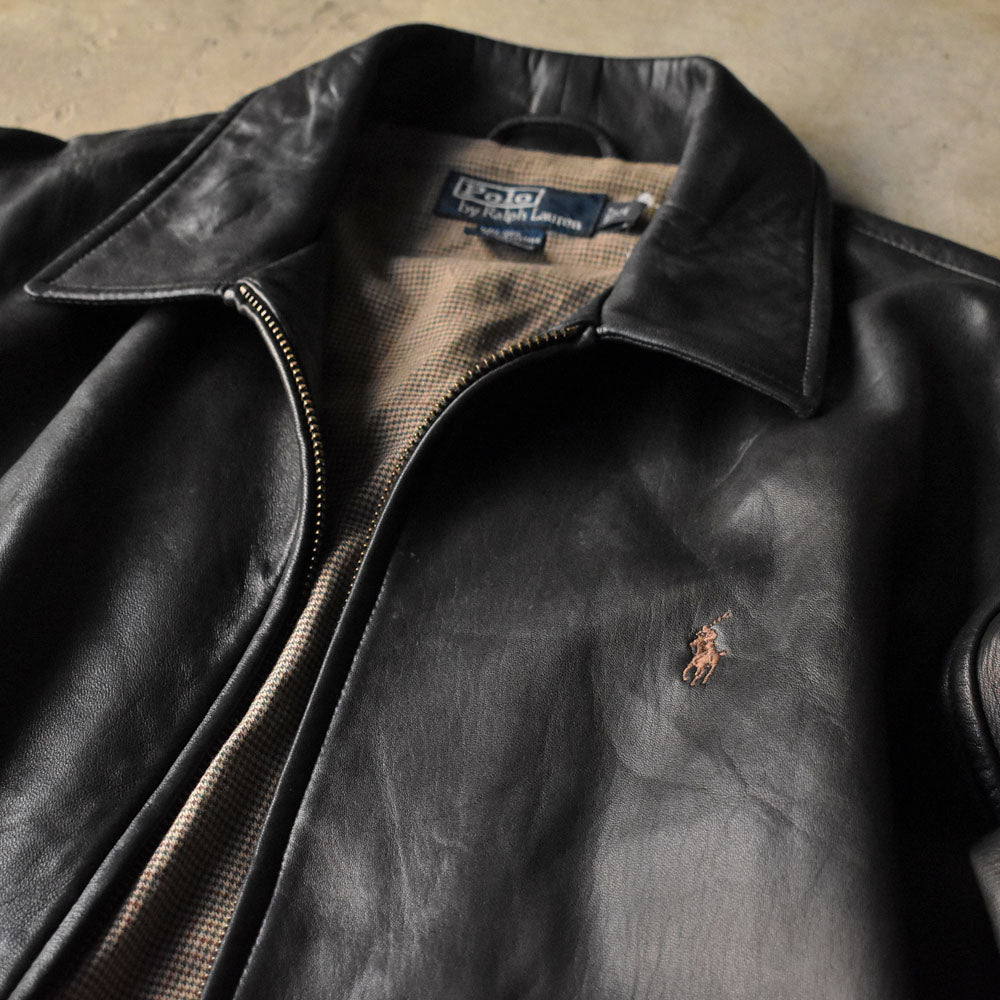 90's Polo Ralph Lauren スイングトップ レザージャケット 240507