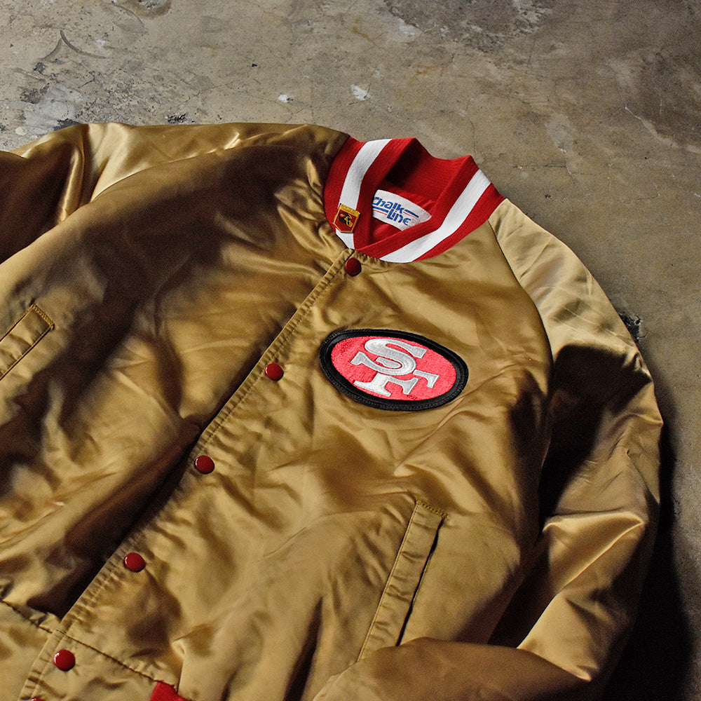 90's Chalk Line NFL “San Francisco 49ers” ナイロンアワードジャケット USA製 231220H