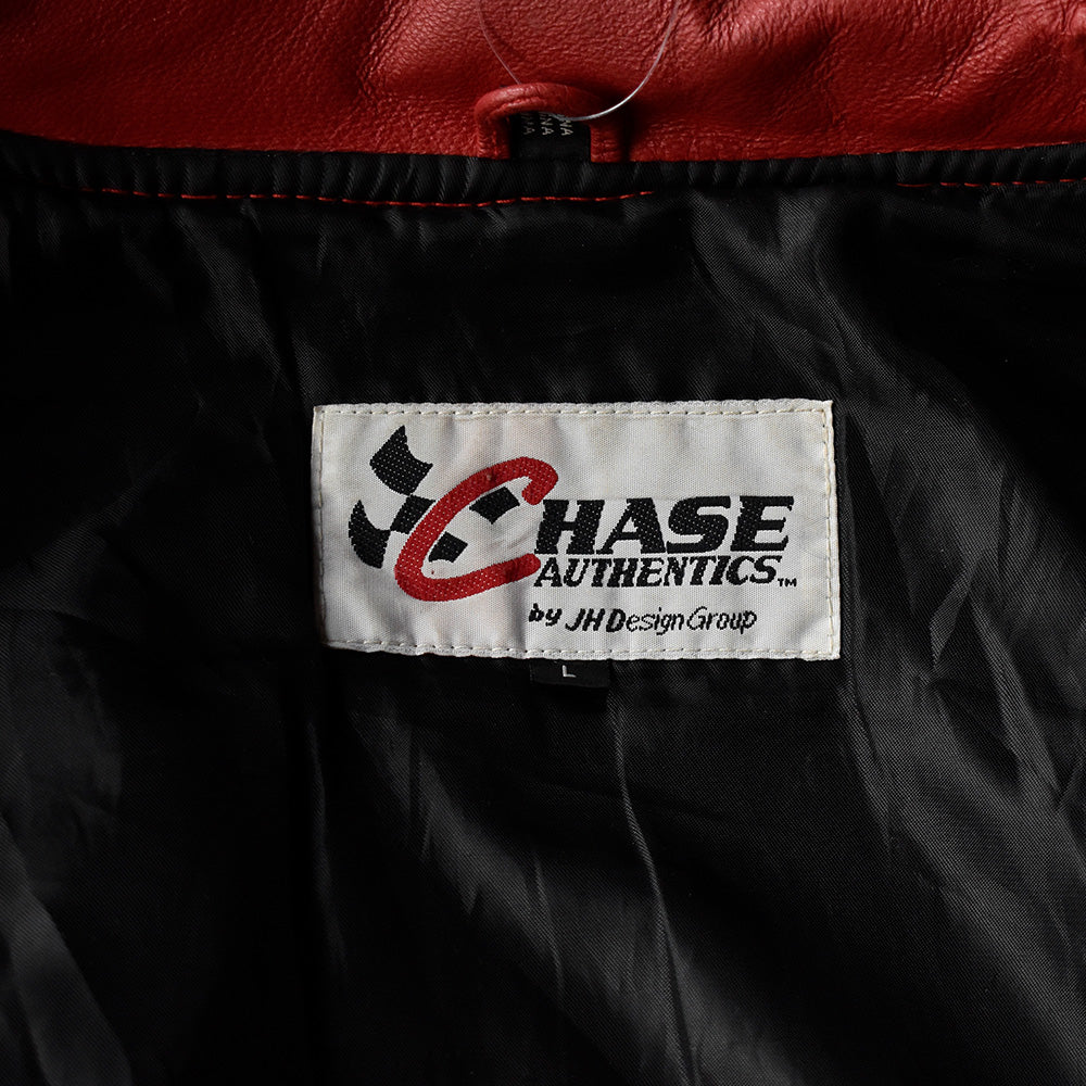 90's～ Chase Authentics×JEFF HAMILTON レザー レーシングジャケット 250317H
