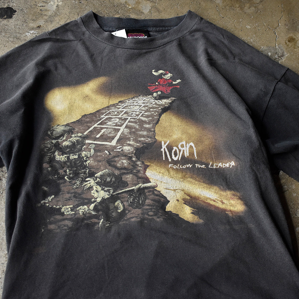コーン Follow the Leader 両面ジャケットアート Tシャツ 1998年 カナダ製 ヴィンテージ