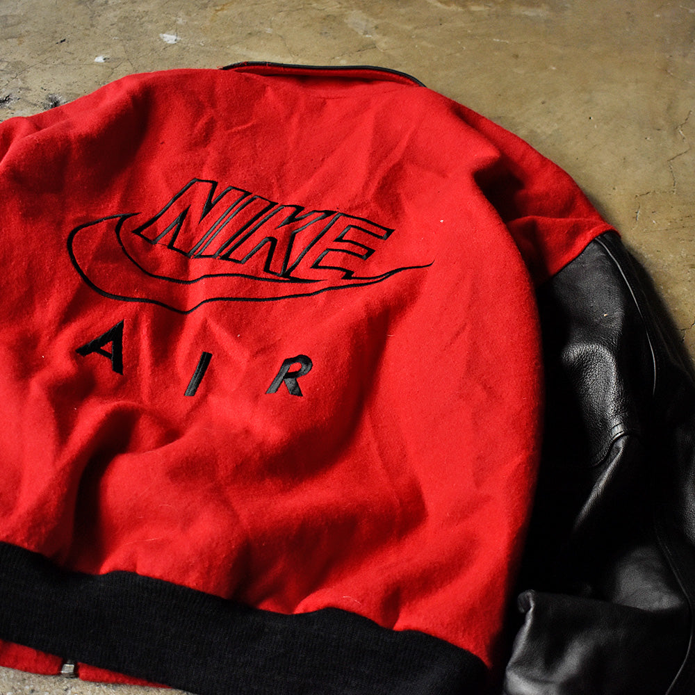 80's NIKE “AIR” レザー切り替えジャケット 231128
