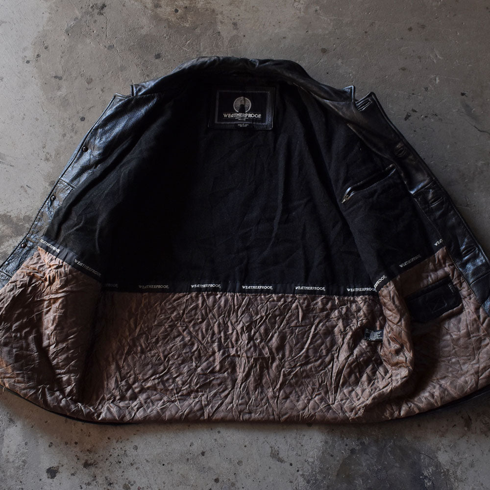 90’s WEATHERPROOF レザージャケット カーコート 231206H