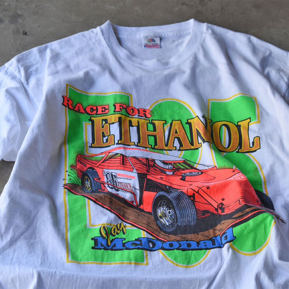 90’s “RACE FOR ETHANOL” 両面プリント レーシング Tシャツ USA製 240617