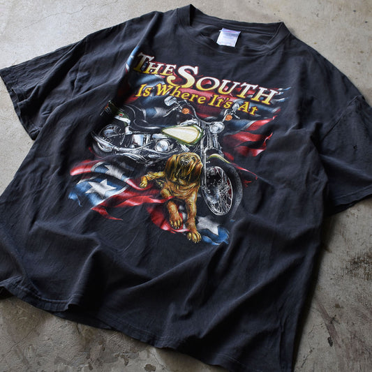 90's ”The south is where it's at” Motorcycle Tシャツ 230529