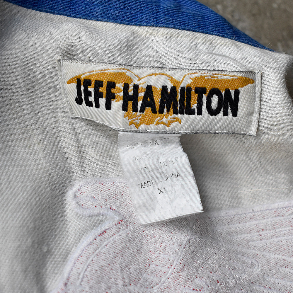90's JEFF HAMILTON ボタンダウン レーシングシャツ 240620H