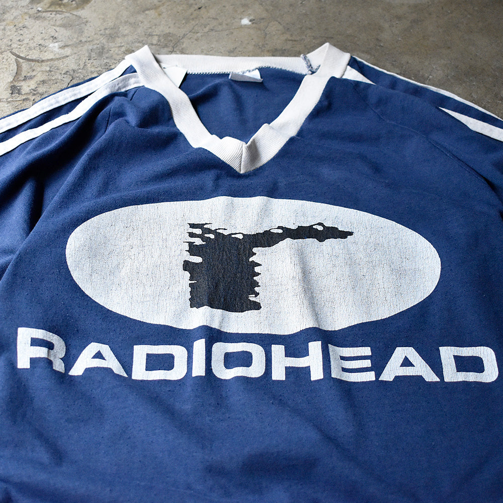 90's RADIOHEAD “r” VネックリンガーTシャツ 240531H