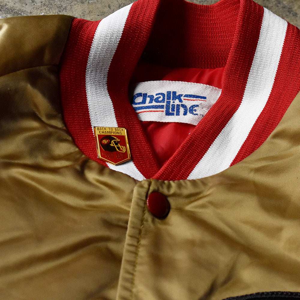 90's Chalk Line NFL “San Francisco 49ers” ナイロンアワードジャケット USA製 231220H