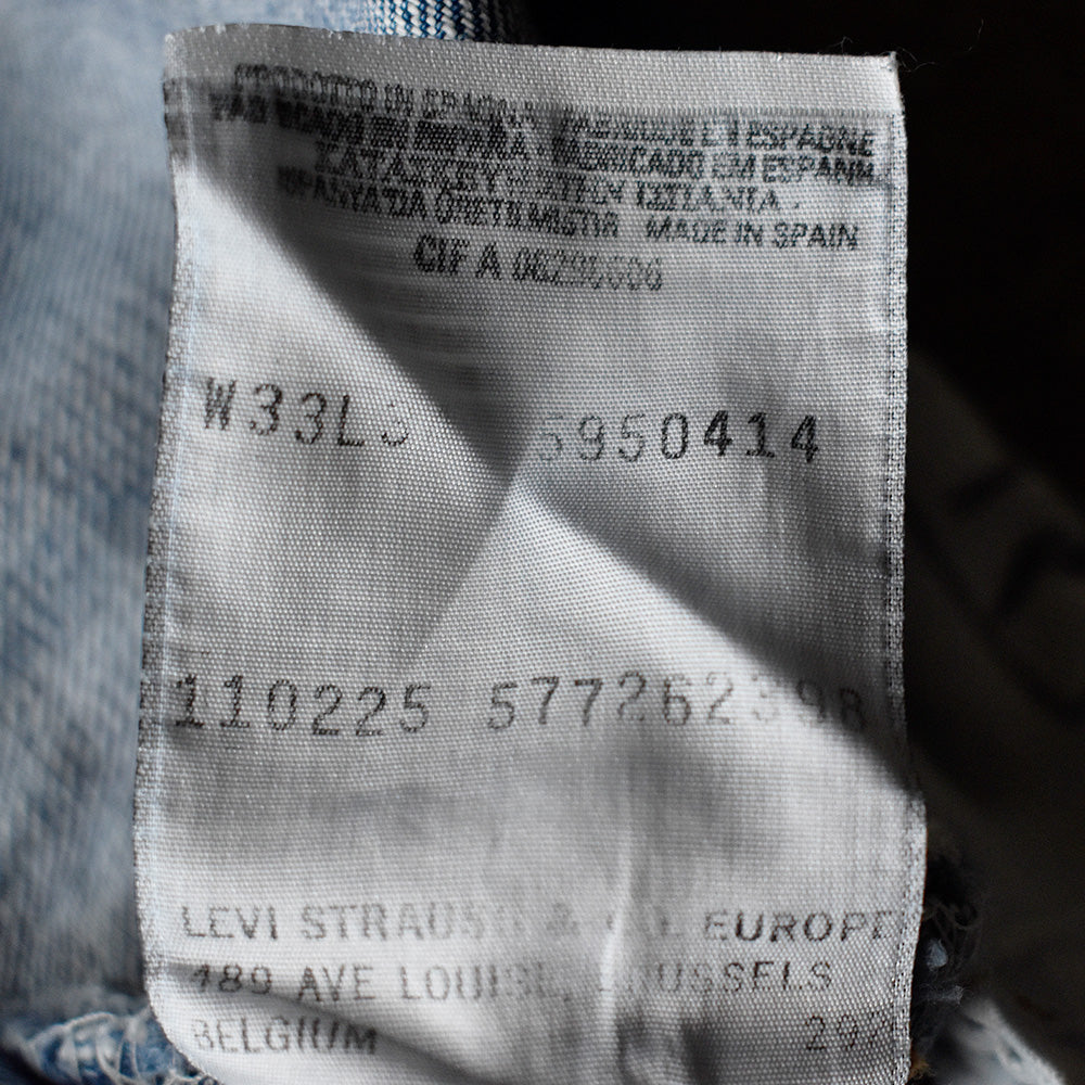 Y2K ダメージ！ Levi's 595 デニムパンツ Euro製 250726H
