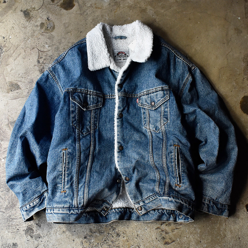 90's Levi’s Authentic 70609 デニム ボアジャケット XXL size！ USA製 231218