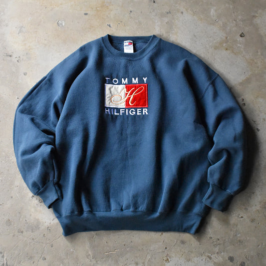 90-00’s ブートレグ TOMMY HILFIGER 刺繍ロゴ スウェット 240805