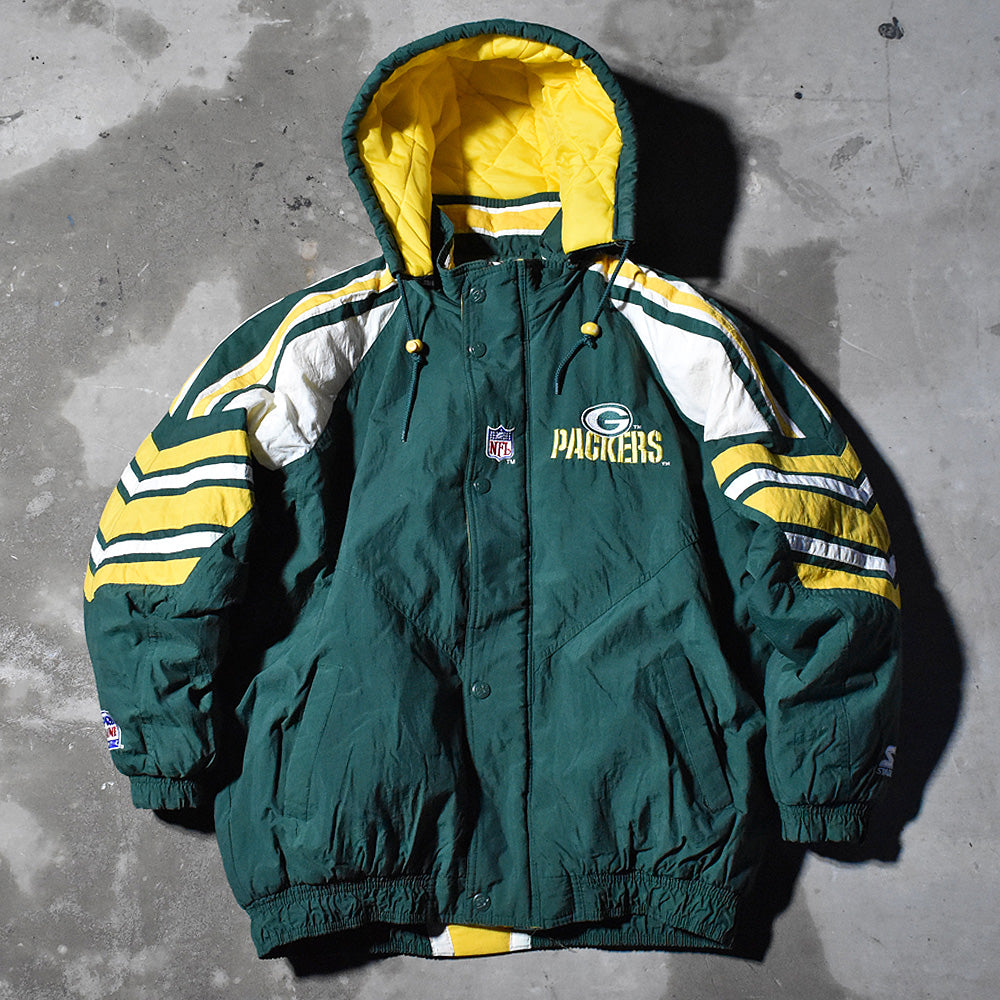 90-00s STARTER "NFL Green Bay Packers" 中綿入り ナイロンジャケット 240227