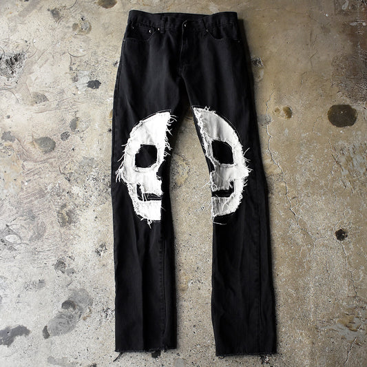 mnml “Skull Face” ブラック スリムジーンズ 250320H