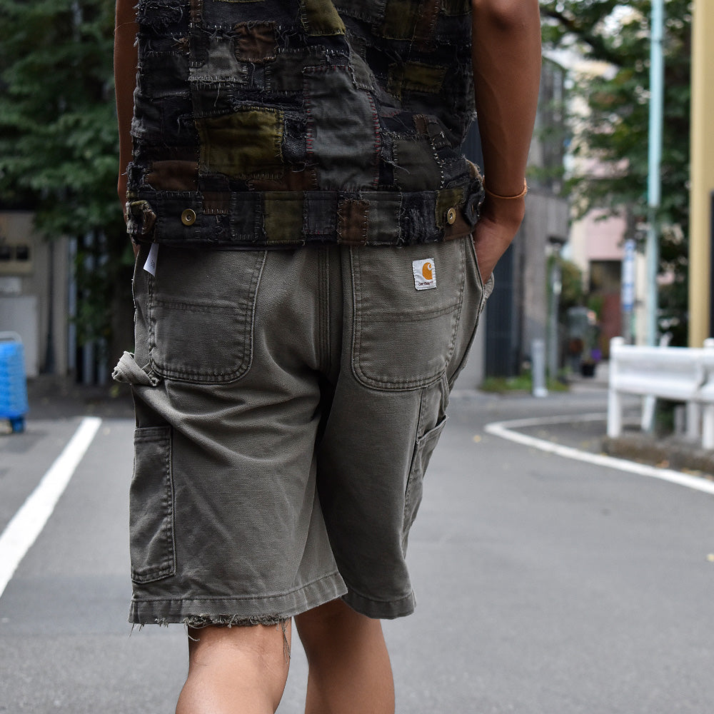 Carhartt カーハート レザーロゴ MOS色 ペインターハーフパンツ42.-