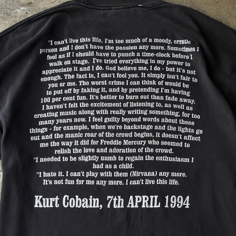 90's～ NIRVANA “Kurt Cobain” Tシャツ 250531H