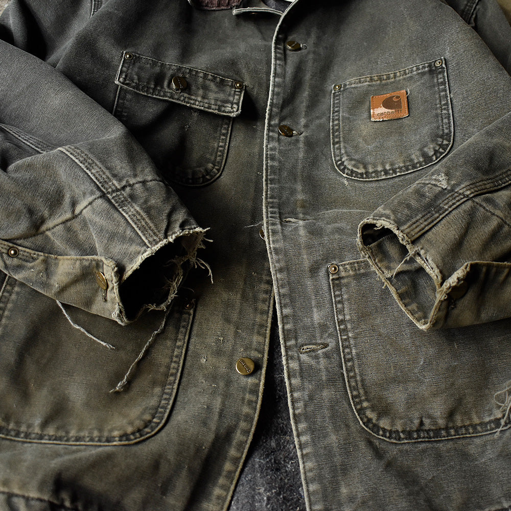 Y2K ダメージ！ Carhartt ダック チョアコート ブランケットライナー USA製 231229H