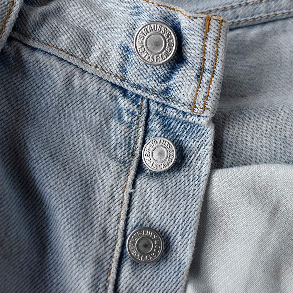 Y2K パッチカスタム！ Levi's 501 “メタル“ デニムパンツ スペイン製 アイスブルー 250520H