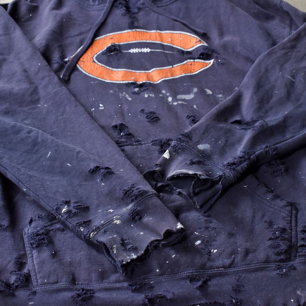 Y2K ボロ！ペンキ！ Chicago Bears パーカー 240224H