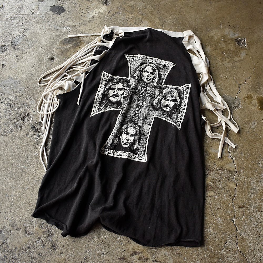 80's フリンジカスタム！ BLACK SABBATH “Heaven and Hel” Tシャツ 250521H