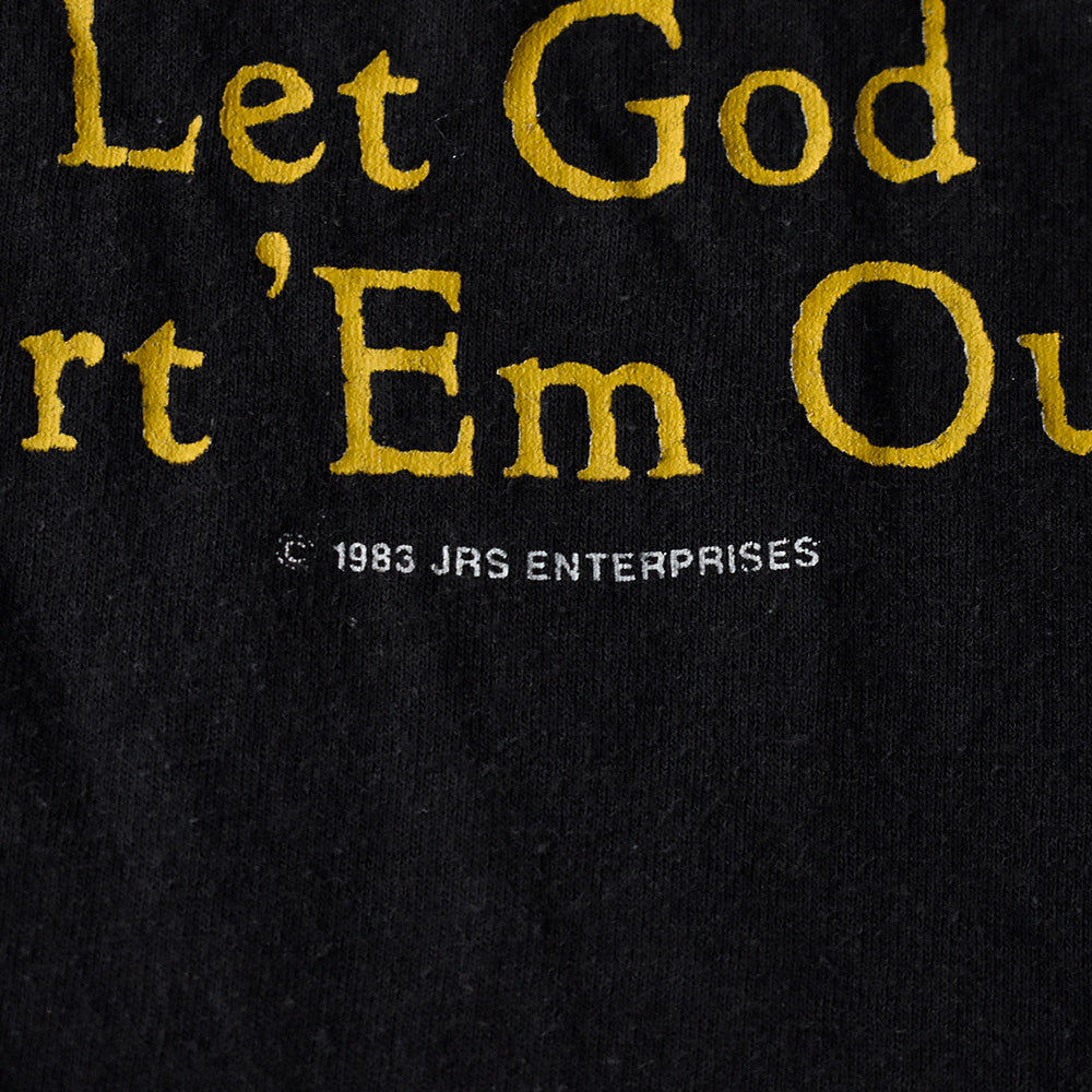 80's “KILL'EM ALL Let God Sort 'Em Out！” エアボーン スカルウィング Tシャツ USA製 250609H