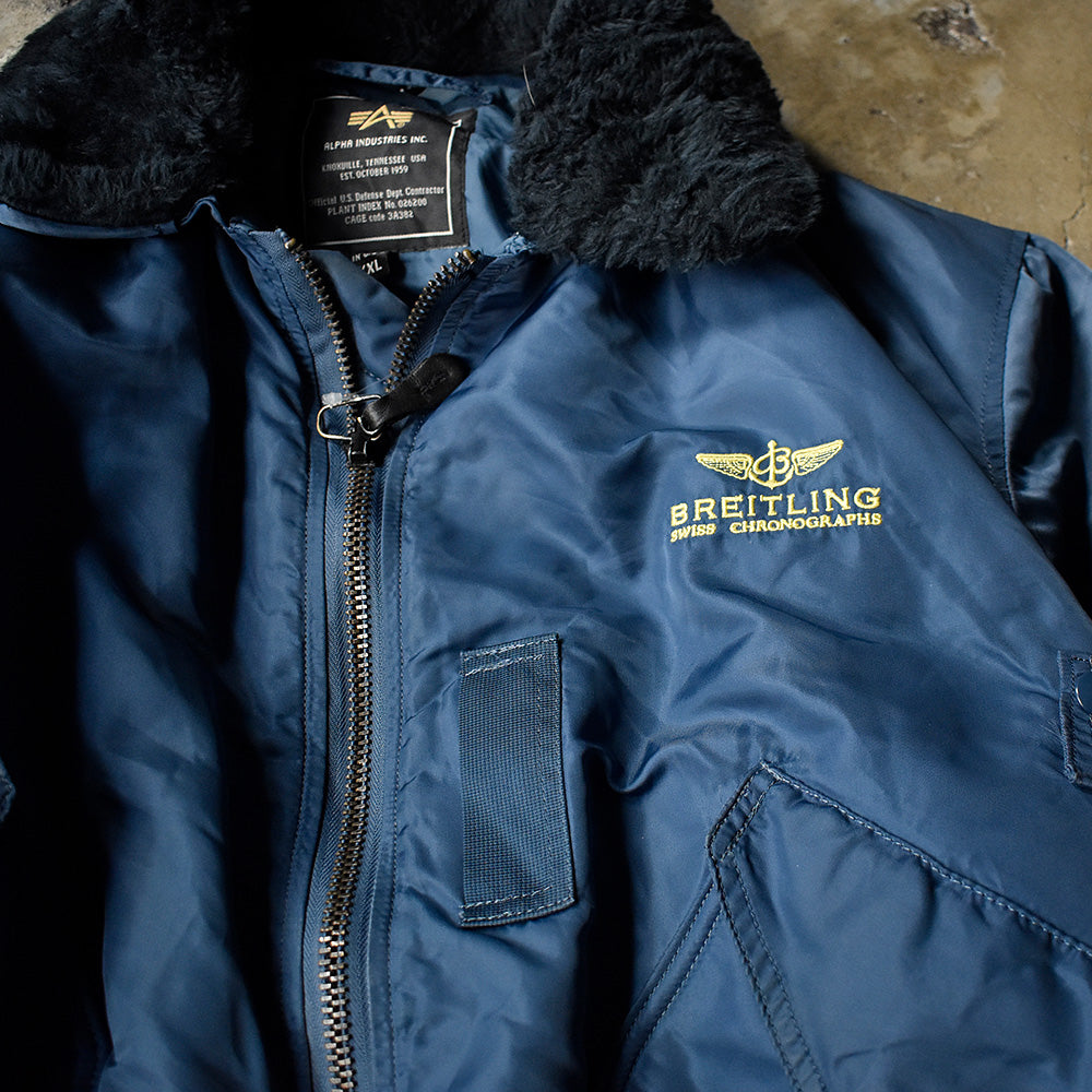 ALPHA×BREITLING B-15 フライトジャケット USA製 250109H