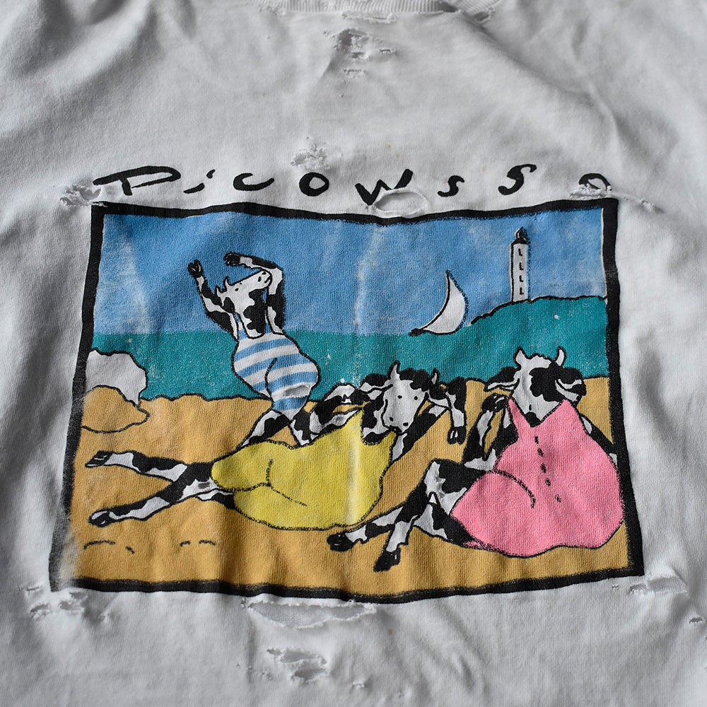 90's ボロ！ “Picowsso“ ピカソパロディTシャツ USA製 240731H