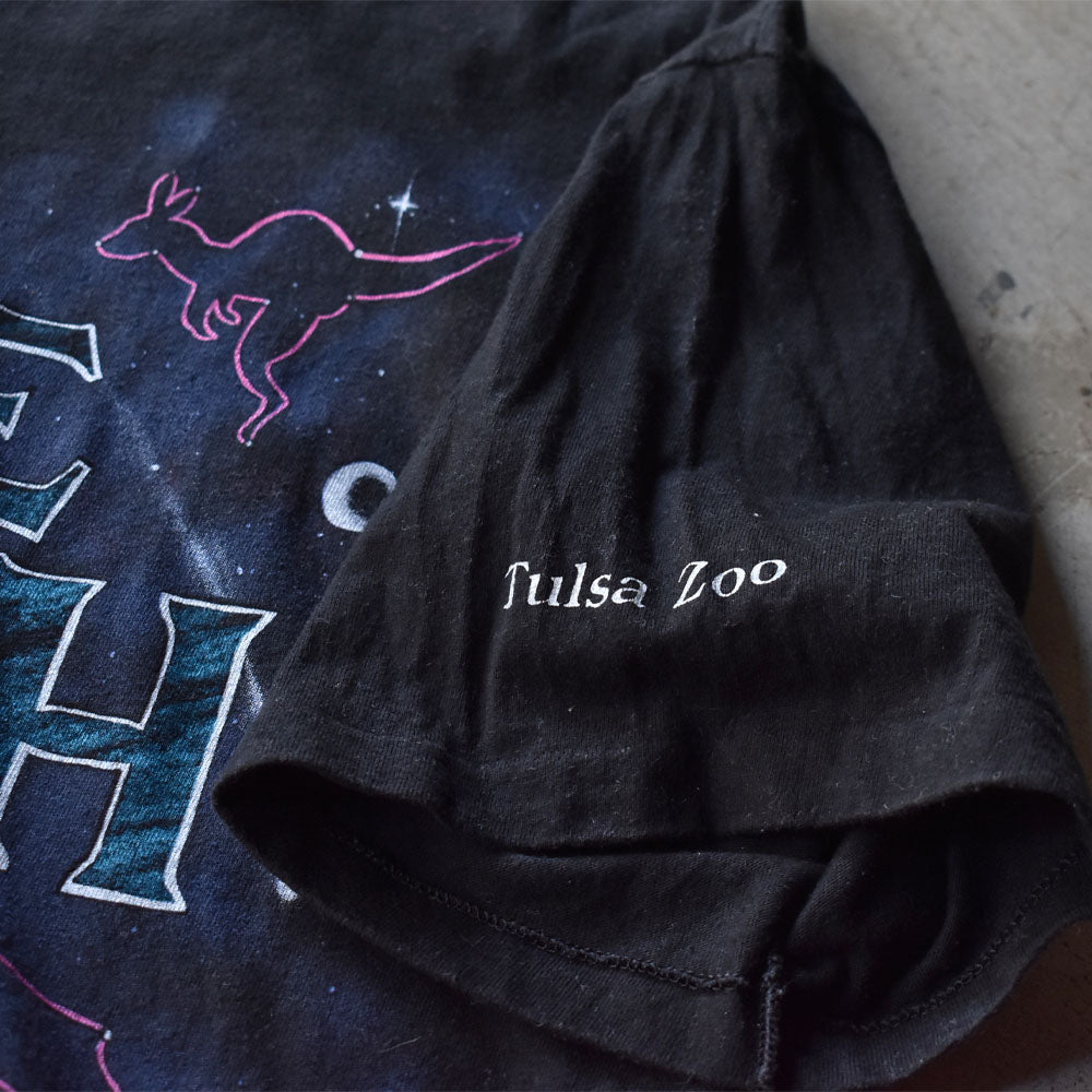 90’s ”ONE EARTH” 両面プリント アニマルプリント Tシャツ USA製 240802
