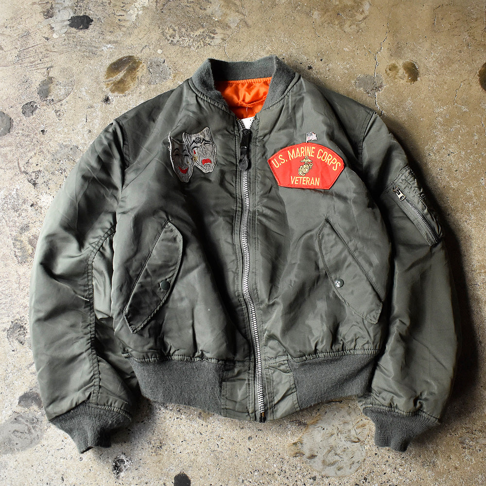 80's ALPHA “Mötley Crüe×USMC”ワッペン付き！ MA-1 フライトジャケット USA製 240212H