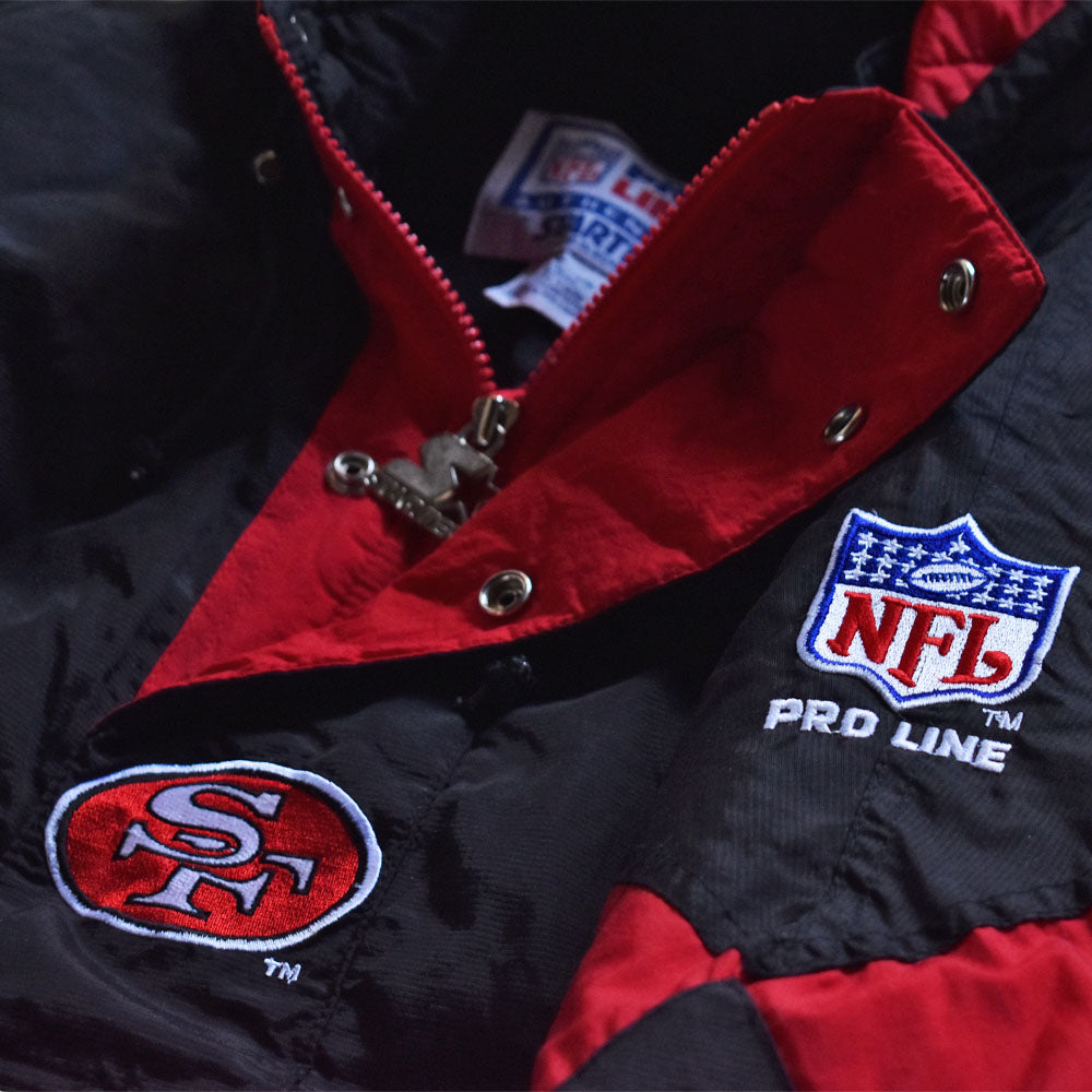 90’s STARTER ”NFL 49ERS” 中綿入り フード ナイロンプルオーバー　231218