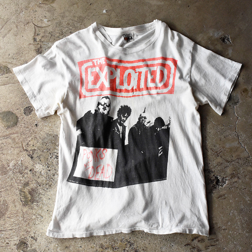 エクスプロイテッド Punks Not Dead ロゴ メンバープリント Tシャツ 1981年 ヘインズ ヴィンテージ