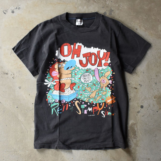 90’s The Ren and Stimpy Show “OH JOY!” USアニメ キャラクターTシャツ USA製 250326