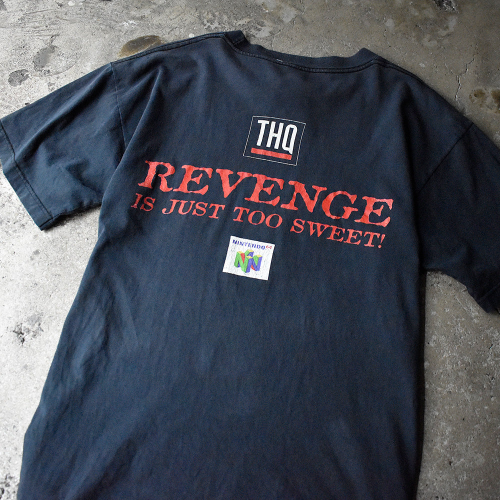 90's NINTENDO 64 “WCW/nWo Revenge” Game Tシャツ 250506H